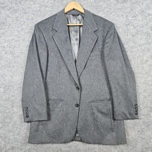 Delton Levy's 100% Cashmere Gray Blazer Size 42R Custom‎ Tailored ONE SMALL SPOT